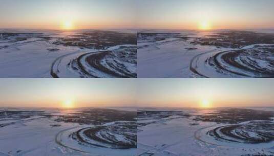 内蒙古海拉尔河湿地风光高清在线视频素材下载