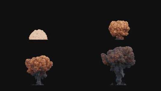 4k原子弹氢弹爆炸烟尘光效-alpha (3)高清在线视频素材下载