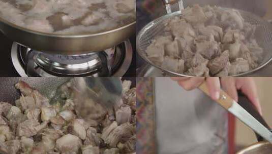 宁夏盐池黄焖羊肉高清在线视频素材下载
