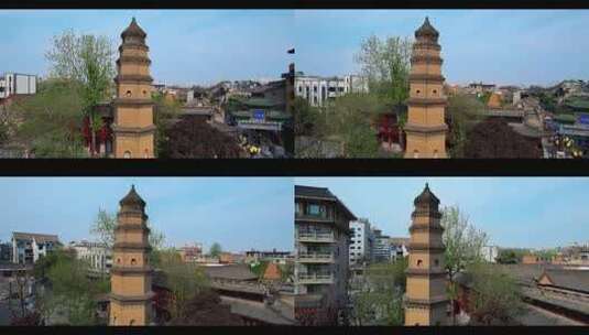 西安城市印迹-古塔3高清在线视频素材下载