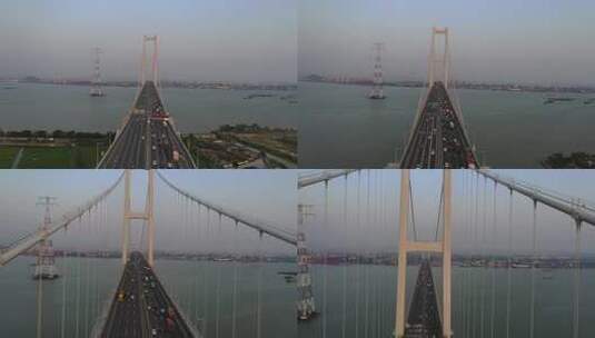 广州南沙大桥高清在线视频素材下载