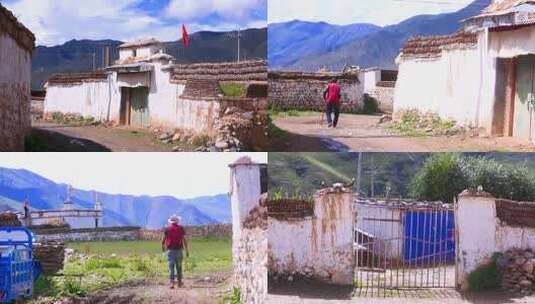 实拍西藏农村村落风貌人文空镜高清在线视频素材下载