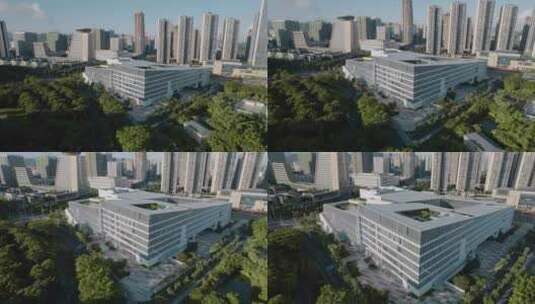 深圳光明区科技感现代建筑高清在线视频素材下载
