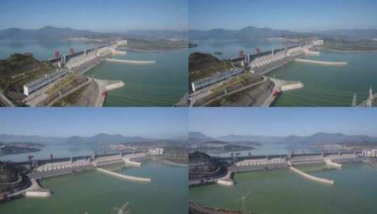 三峡大坝 大气航拍高清在线视频素材下载