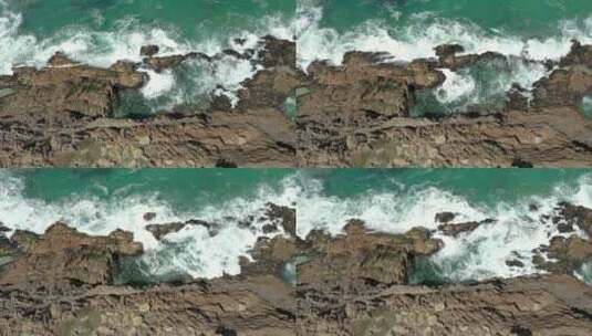 南非科格尔湾悬崖的广角照片高清在线视频素材下载