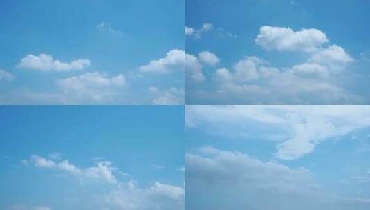 2分钟小清新云朵延时天空唯美蓝天白云飘飘高清在线视频素材下载