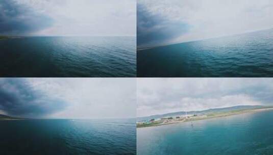 青海湖穿越机航拍高清在线视频素材下载