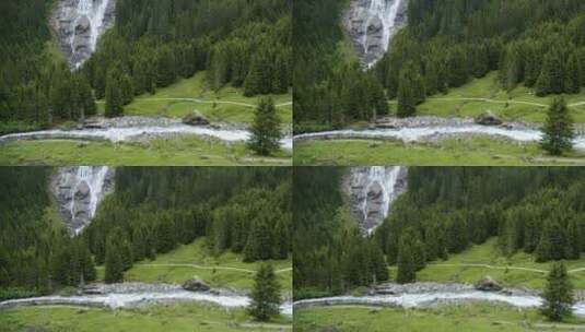 奥地利斯图拜的格拉瓦瀑布高清在线视频素材下载