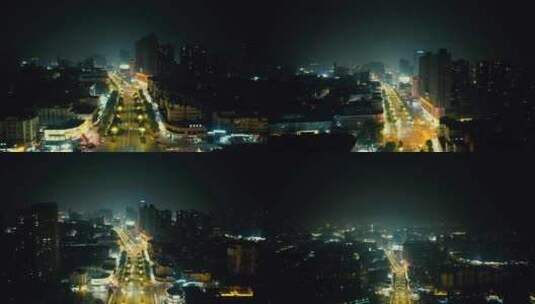 合集安徽滁州夜景交通航拍高清在线视频素材下载