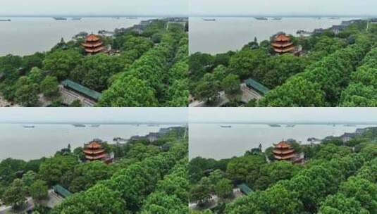 中国四大名楼洞庭湖岳阳楼旅游景区高清在线视频素材下载