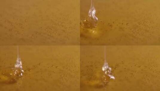 蜂蜜 液体 气泡 蜜蜂高清在线视频素材下载