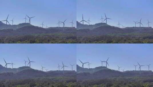 福建漳州东山岛新能源风力发电风车高清在线视频素材下载