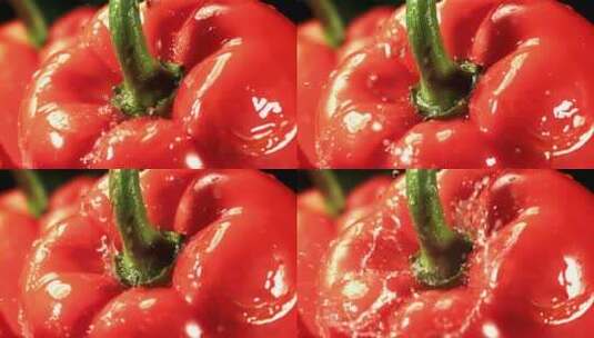 新鲜的红椒高清在线视频素材下载