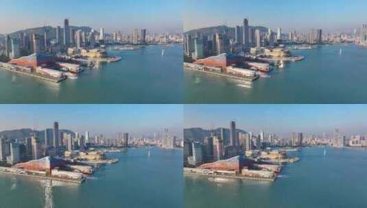 4K航拍深圳蛇口邮轮码头1高清在线视频素材下载