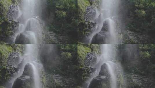 4k瀑布山涧小溪壮观自然风光实拍素材高清在线视频素材下载