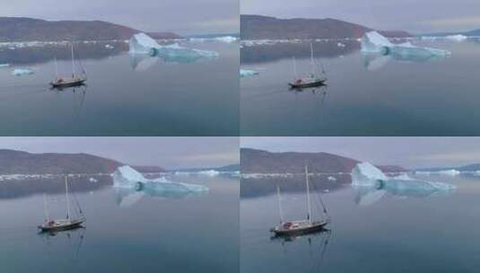 格陵兰岛海洋冰川高清在线视频素材下载