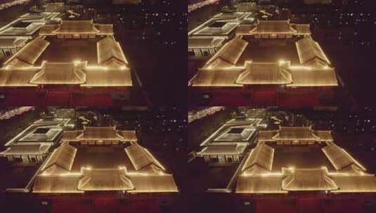 杭州德寿宫夜景高清在线视频素材下载