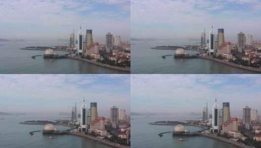 青岛城市风光航拍高清在线视频素材下载