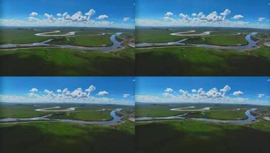四川阿坝州若尔盖草原航拍高清在线视频素材下载