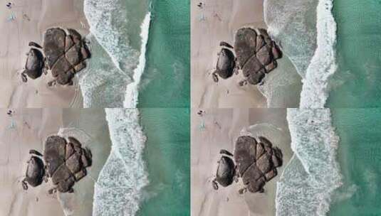 西澳大利亚州红门海滩的鸟瞰图。高清在线视频素材下载