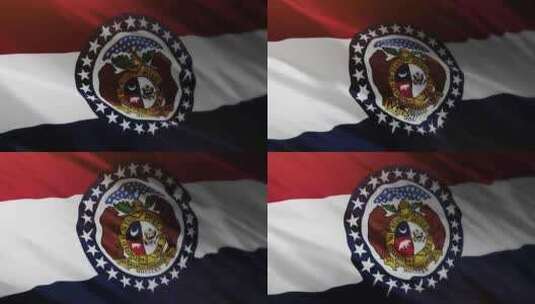 密苏里州国旗挥舞-4K高清在线视频素材下载