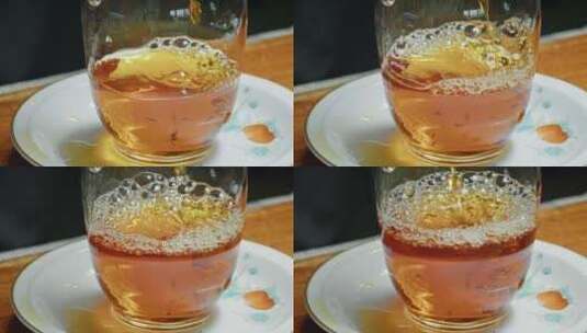 公道杯茶泡茶茶海红茶玻璃杯3319高清在线视频素材下载