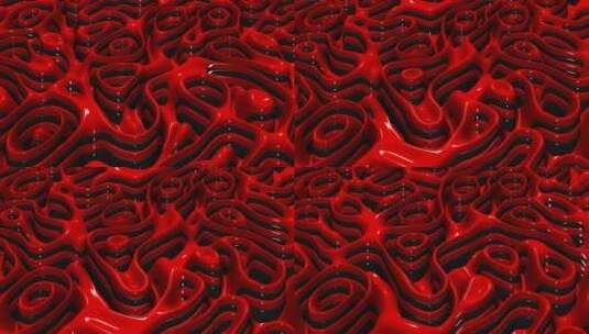 背景与红黑色油漆的波浪，独家，3D渲染高清在线视频素材下载