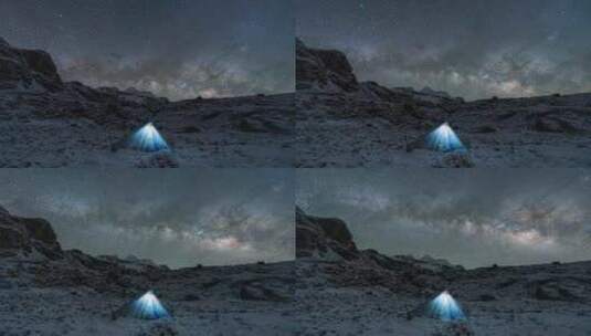西藏日喀则珠峰东坡嘎玛沟喜马拉雅山脉银河高清在线视频素材下载