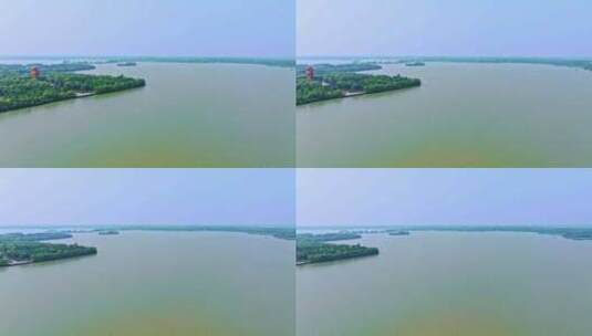 文成公主济宁太白湖景区高清在线视频素材下载