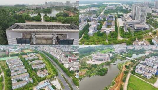 安徽省合肥市蜀山区合肥工业大学翡翠湖校区高清在线视频素材下载