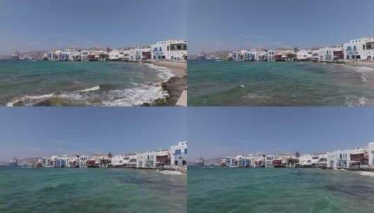 Mykonos，岛，希腊，海高清在线视频素材下载