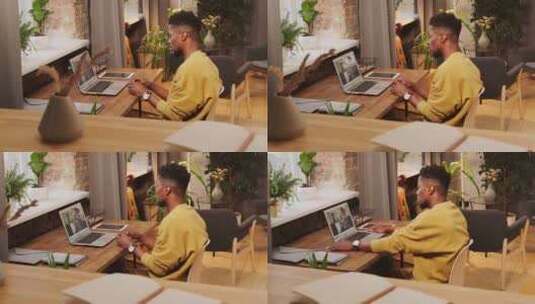 视频会议中的勇者高清在线视频素材下载