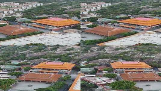 竖屏航拍福建厦门太清宫高清在线视频素材下载