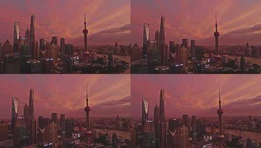 上海陆家嘴/外滩/黄浦江/地标/游轮夜景高清在线视频素材下载