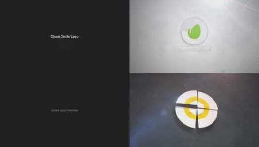 优雅干净清洁圈标志动画LOGO展示AE模板高清AE视频素材下载