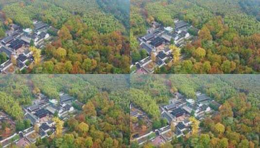 浙江湖州安吉灵峰寺灵峰度假区高清在线视频素材下载