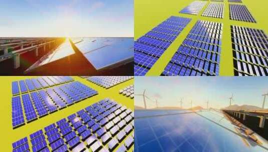 新能源太阳能光伏发电高清在线视频素材下载
