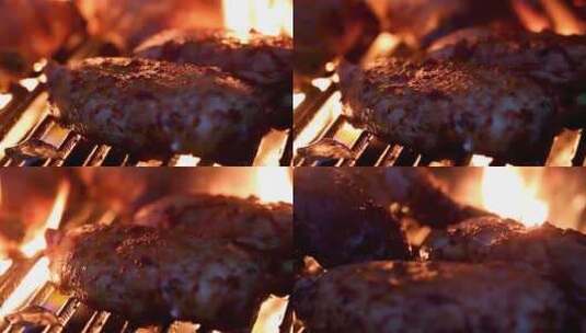 烧烤烤肉烤牛排高清在线视频素材下载