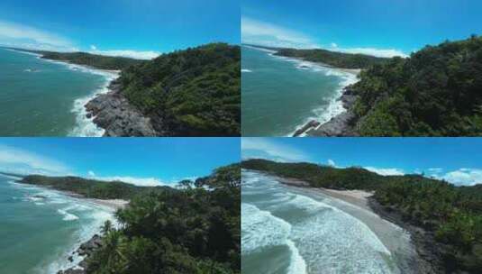 巴西巴伊亚州伊塔卡雷的哈韦齐尼奥海滩。旅高清在线视频素材下载