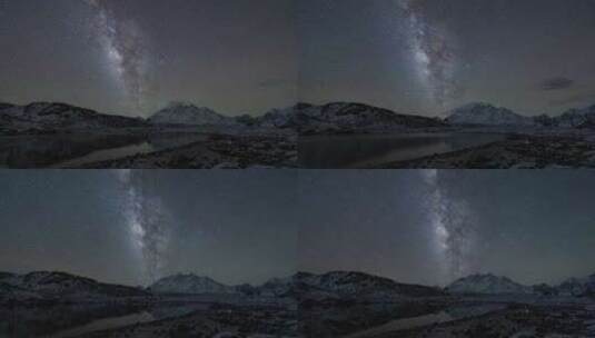 西藏日喀则珠峰东坡嘎玛沟喜马拉雅山脉银河高清在线视频素材下载