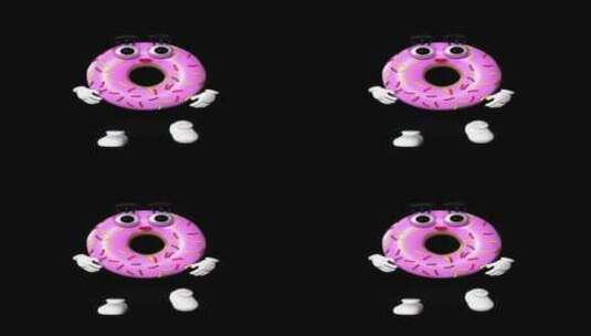 女性甜甜圈-角色套件高清在线视频素材下载
