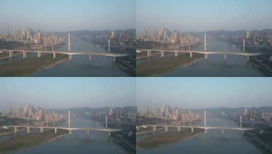 航拍重庆长江大桥高清在线视频素材下载