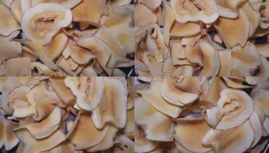 煲汤原料海底椰片雪梨片高清在线视频素材下载