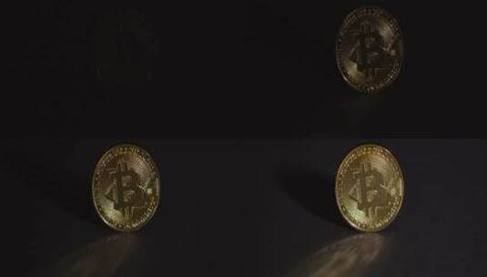 金黄的圆形货币高清在线视频素材下载