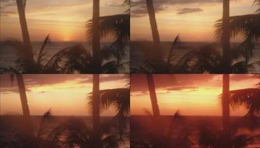 日落下海岸的延时美景高清在线视频素材下载