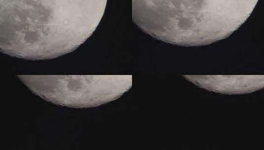 月球表面可见的陨石坑高清在线视频素材下载