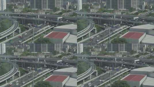 索尼hlg 4k-广州天河办公楼拥堵城市堵车高清在线视频素材下载