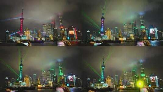 上海外滩城市夜景高清在线视频素材下载