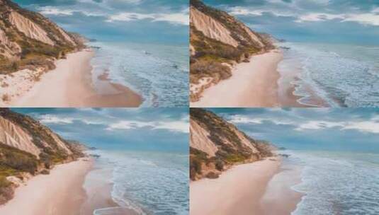 航拍西西里岛海滩高清在线视频素材下载