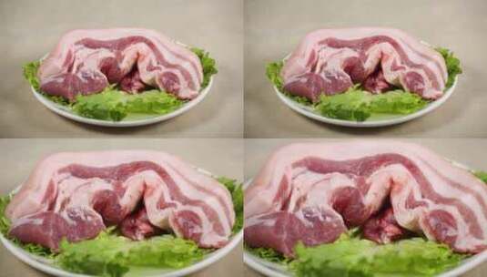 五花肉猪肉大肉高清在线视频素材下载